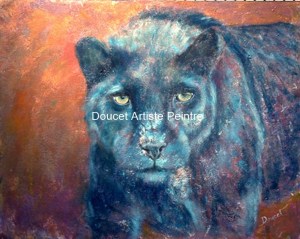 Panthera 24 x 36 acrylique, Prix coup de coeur du public, Galerie Dosha