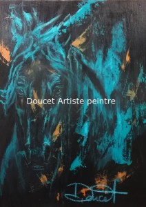 Black and blue II 36 x 24 acrylique