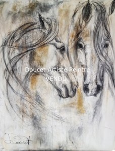  VENDU  EupEuphorie 24 x 36 mix media fusain et acrylique