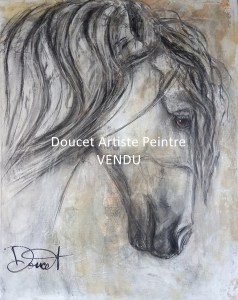 L'Espagnol 16 x 20 fusain et acrylique (vendu)